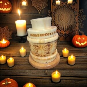 Halloween Prop - Hand-Turned Box Elder “Do Not Open” Relic