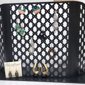 Goth Chaser Screen Jewelry Holder, Trifold Felt-Base Display