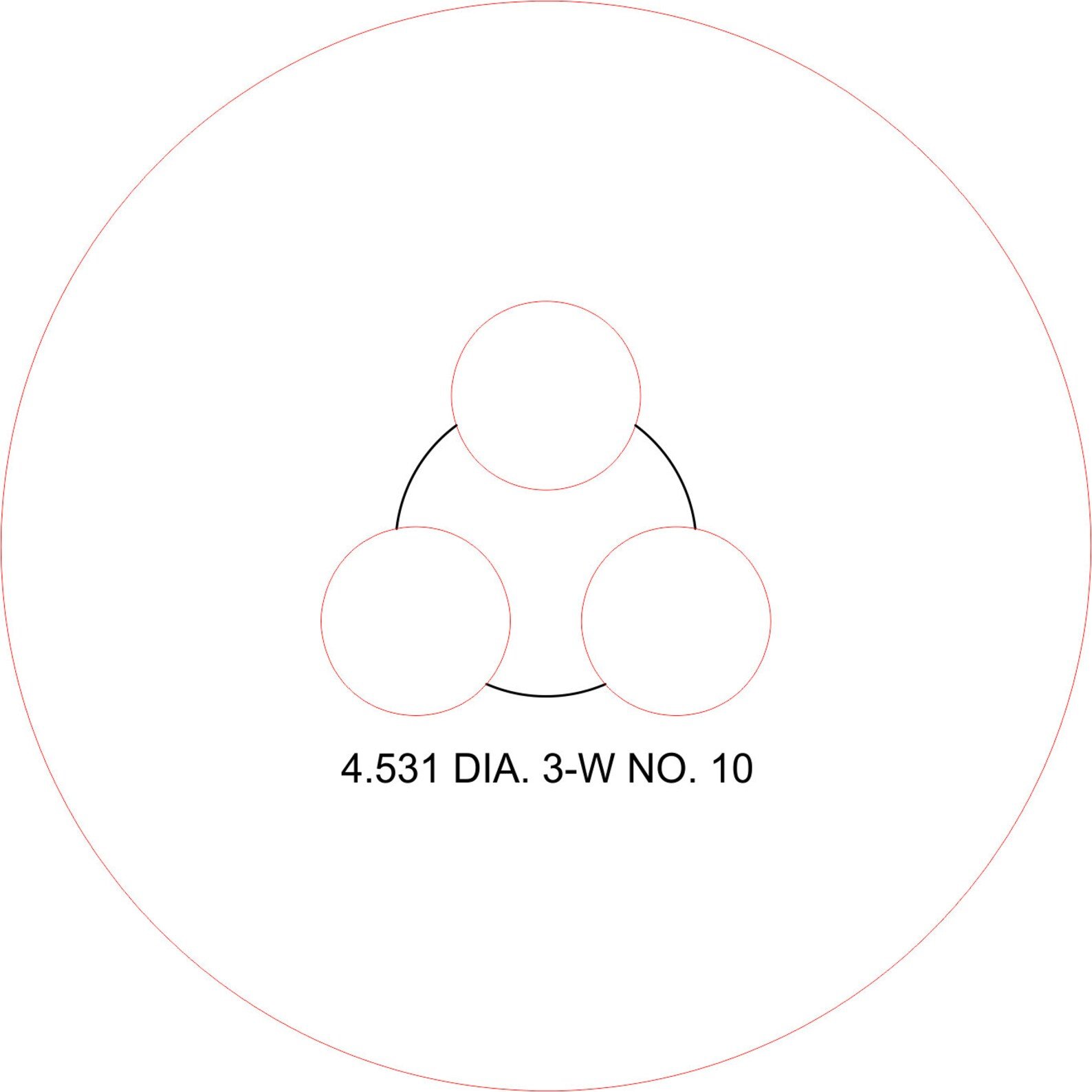 4.531 Inch Diameter 3-Wick Candle Wick Placement Template, No. 8 - No. 14 – view 4