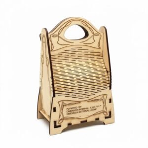 Laser-Etched Living Hinge Box: Custom Birchwood Gift Container