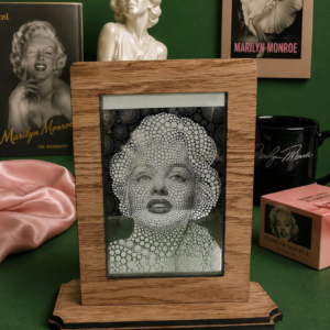 Laser Etched Marilyn Monroe 4x6 Mirror Art collectors item: Unique table top Reflection Piece