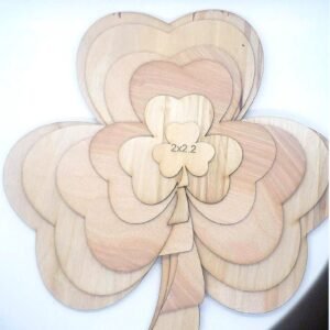 Handcrafted Birch Shamrock Cutouts from Fowlerville DIY Irish Decor for Crafts, Paint Pours, Jewelry Displays, or St Patrick's Day Projects