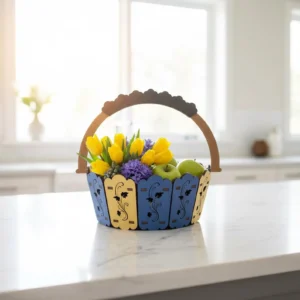 Handcrafted Spring Flower Baskets: Personalized Easter Gifts & Colorful Home Storage