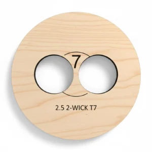 2.5-Inch Round and Square 2-Wick Templates (NO. 7-10) for Precision Candle Bottom Wick Placement — Laser Etching Etcetera