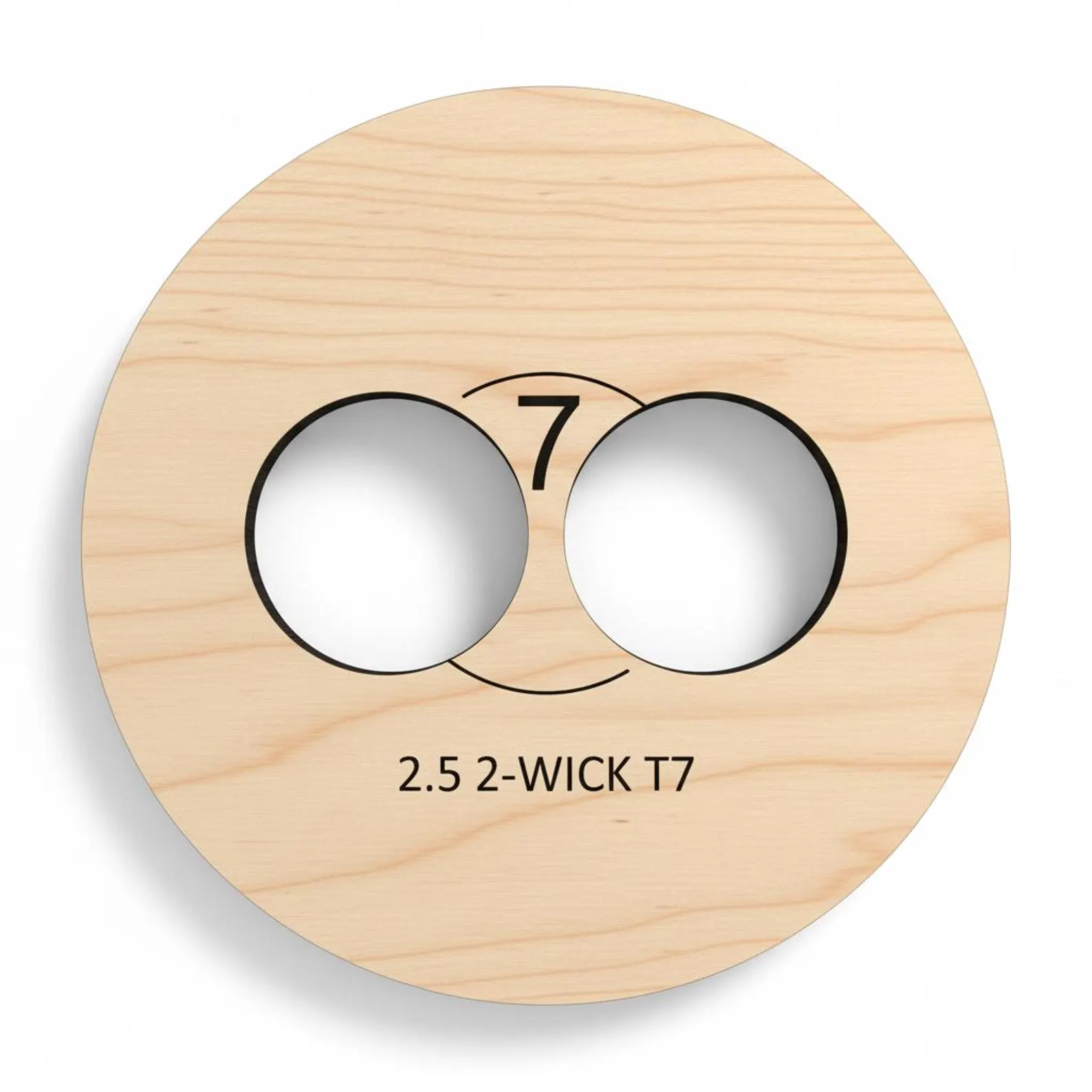 2.5-Inch Round and Square 2-Wick Templates (NO. 7-10) for Precision Candle Bottom Wick Placement — Laser Etching Etcetera