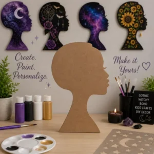 Diva Heads BUY Wreath—New low price! Laser-cut Black Woman silhouettes.