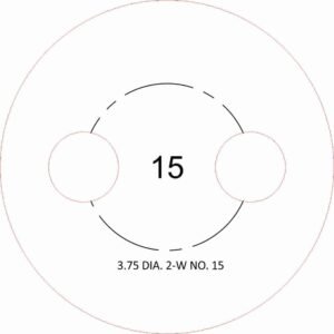 2-Wick Candlewick Template, 3.75" Diameter, Candle Making Support NO. 7-15. Making candle-making easier to do. Candlewick placement support.