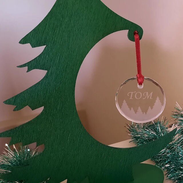 Christmas Ornament Display Stand, Wooden Ornament Tree, DIY Paintable Holder for Dot Mandala Art, Tabletop Display, Natu