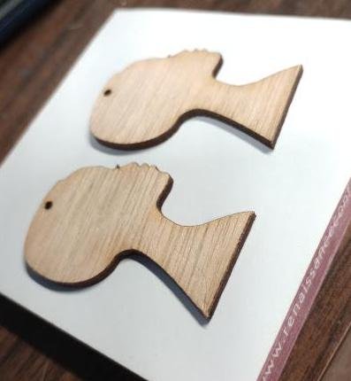 Diva Silhouette Earring Blanks, 2" Unfinished Wood Cutouts