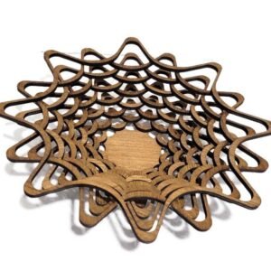 Handcrafted Laser-Cut Wooden Bowl