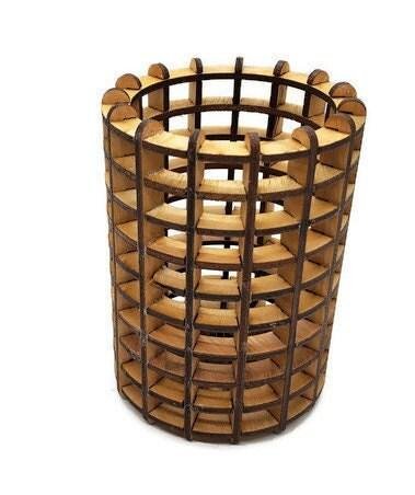 Digital File- DIY Popsicle Stick Pencil Holder Template for Crafting Rustic Desk Organizer with Tips and Customizable De