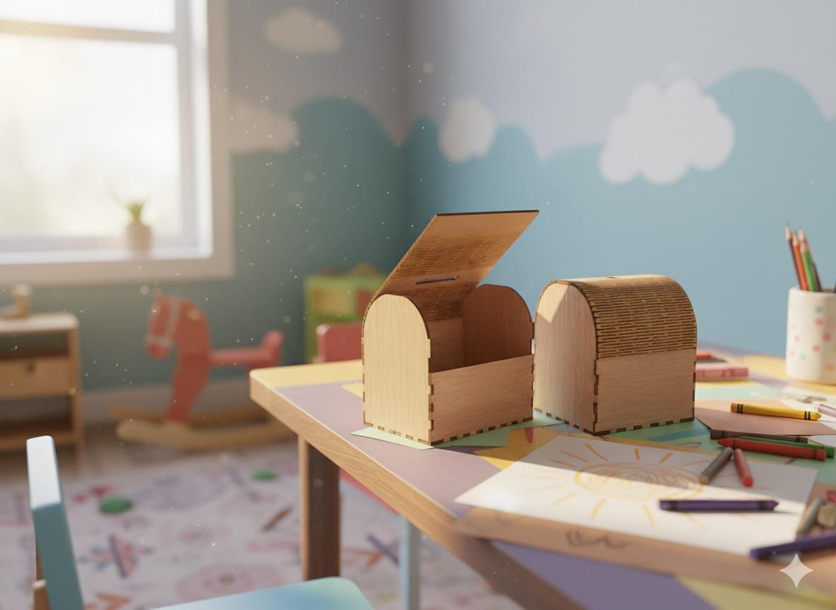 Wooden Piggy Bank, Kids' Savings Bank Gift