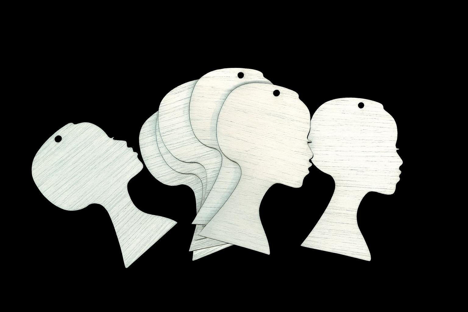 Diva Silhouette Earring Blanks, 2" Unfinished Wood Cutouts