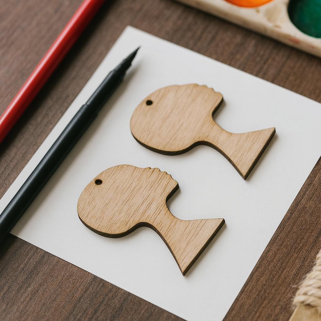 Diva Silhouette Earring Blanks, 2" Unfinished Wood Cutouts