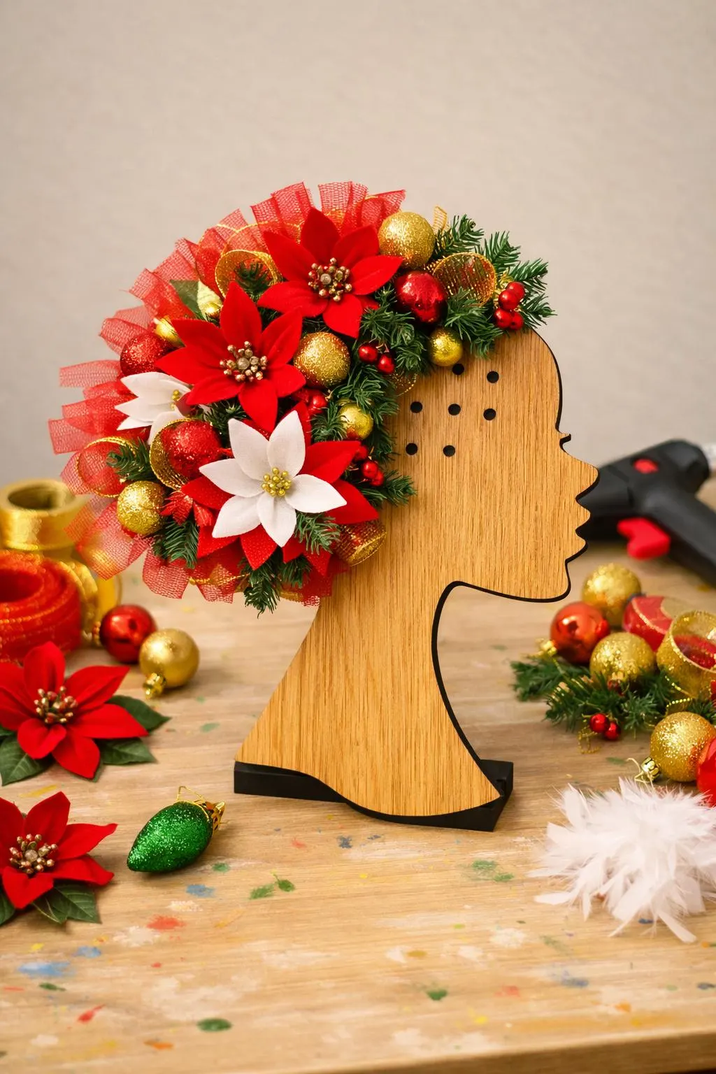 Silhouette Head SVG Template for Creative DIY Crafts, Gift Ideas