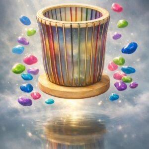 Handmade Rainbow Popsicle Stick Vase