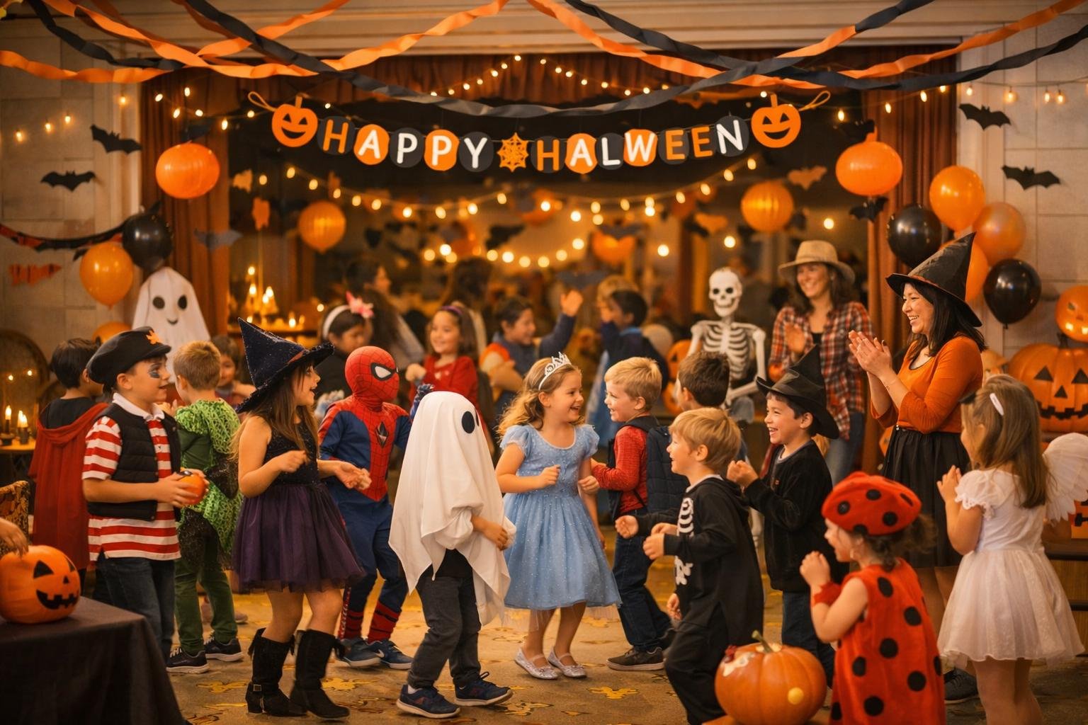 DIY Happy Halloween Garland Banner, Unfinished Wooden Laser-Cut Pennants, Paintable Halloween Craft Kit and Party Decoration