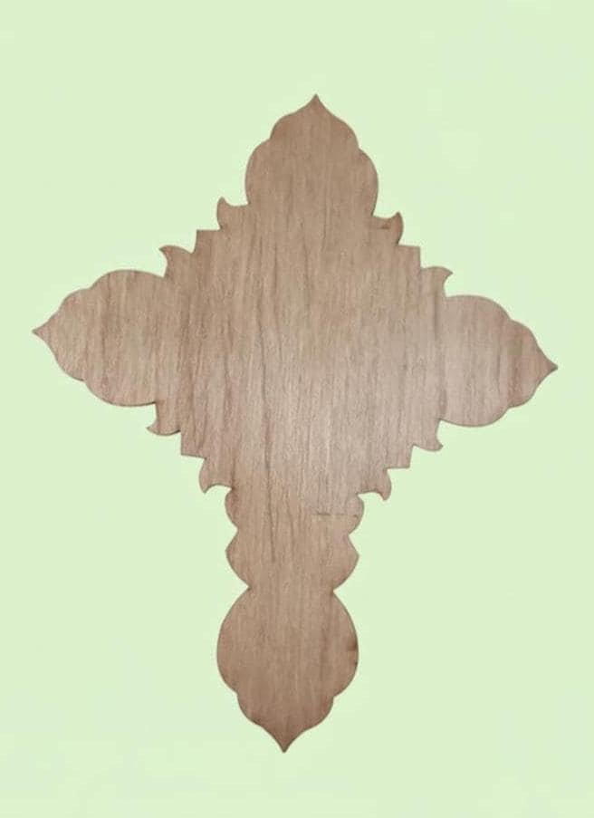 7-Layer Mandala Cross DIY Kit: Unfinished Wood Crucifix, Laser-Cut Geometric Wall Art, 3D Religious Craft Project & Handmade Christian Gift