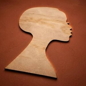 18-Inch Diva Head Silhouettes and Door Wreaths Laser-Cut from Thick Dark Brown Plywood Stylish Decor