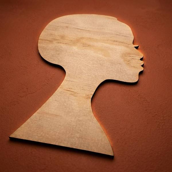 18-Inch Diva Head Silhouettes and Door Wreaths Laser-Cut from Thick Dark Brown Plywood Stylish Decor