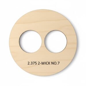2.375 Inch Diameter 2-Wick Candle Wick Placement Template, NO. 7-10