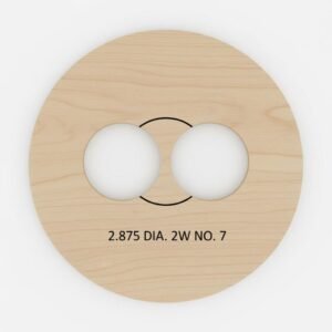 2.875 Inch Diameter 2-Wick Candle Wick Placement Template, NO. 7-11