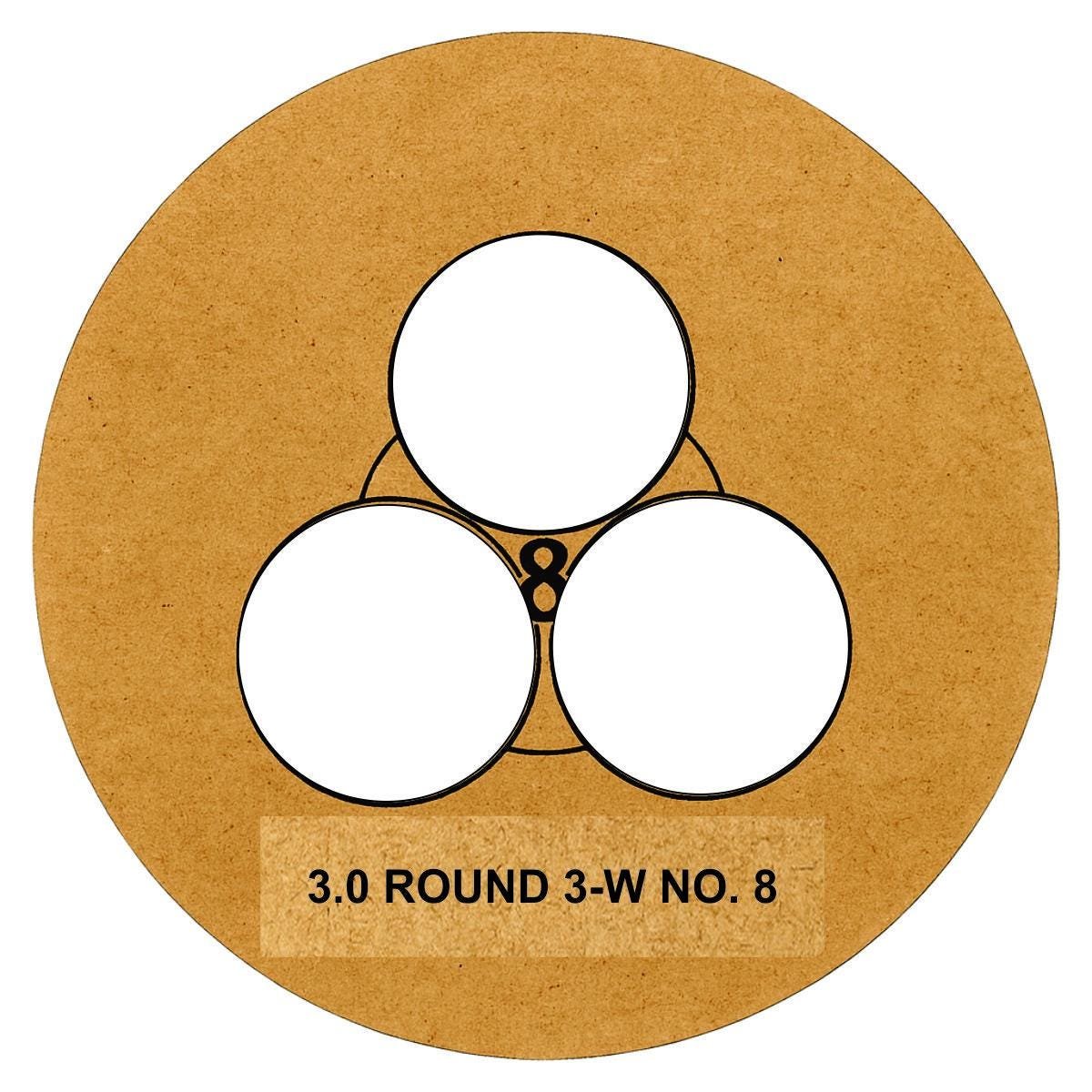 3.0 DIA 3-Wick Candle Supports NO 8-12 Precision Bottom Placement Centering Templates Recyclable Wood Spacing Tools