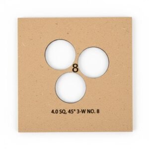 4.0 Square 3-Wick Candle Template (NO. 8 - NO. 16) for Precision Bottom Wick Placement