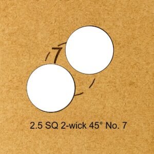 2.5 Square 2-Wick 45-Degree Candle Templates NO 7-12 Precision Wick Placement Centering Tools DIY Supplies
