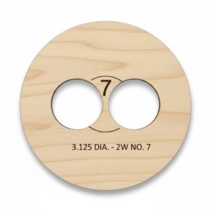 3.125 DIA 2-Wick Candle Supports NO 7-12 Precision Bottom Placement Centering Templates Recyclable Wood Spacing Tools
