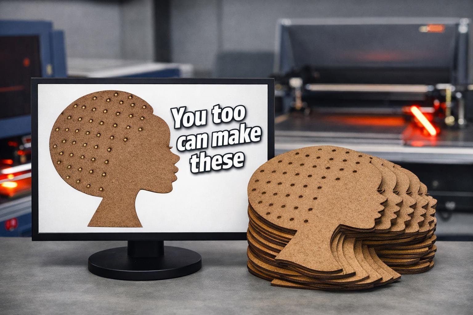 Silhouette Head SVG Template for Creative DIY Crafts, Gift Ideas