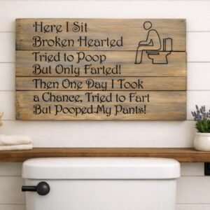 Funny Country Bathroom Sign