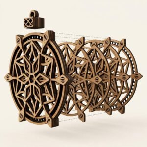 DIY Wooden Mandala Ornament Kit: 8-Layer 3D Christmas Craft to Paint & Assemble - Unique Holiday Gift