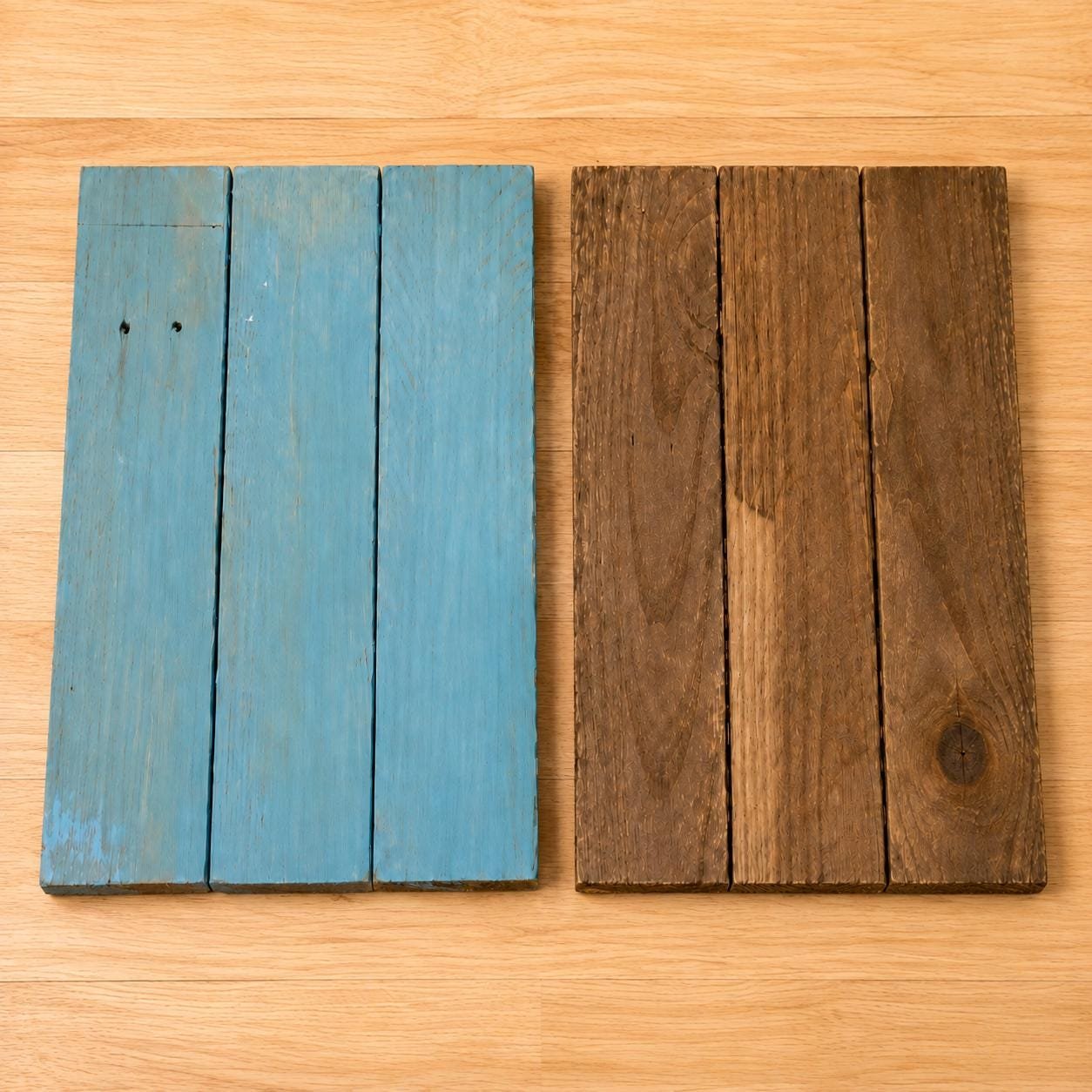 16 x 12 x 1.25 Inch Reclaimed Pallet Wood Sign Blank, Gray or Blue Rustic DIY Board for Painting, Vinyl and Holiday Crafts