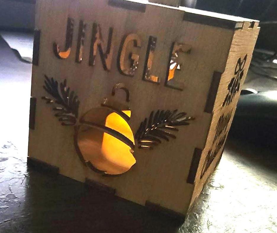 Tiny Christmas Lightbox SVG Template | 2.86" Mini Holiday Shadow Box | Laser Cut Digital File | Instant Download - Image 5