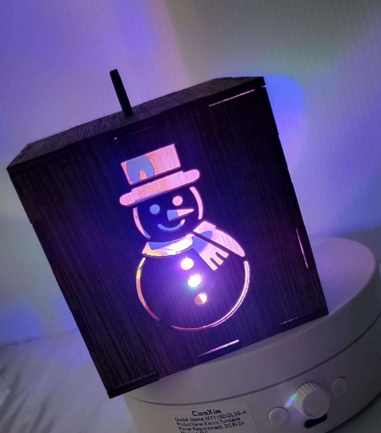 Tiny Christmas Lightbox SVG Template | 2.86" Mini Holiday Shadow Box | Laser Cut Digital File | Instant Download - Image 3