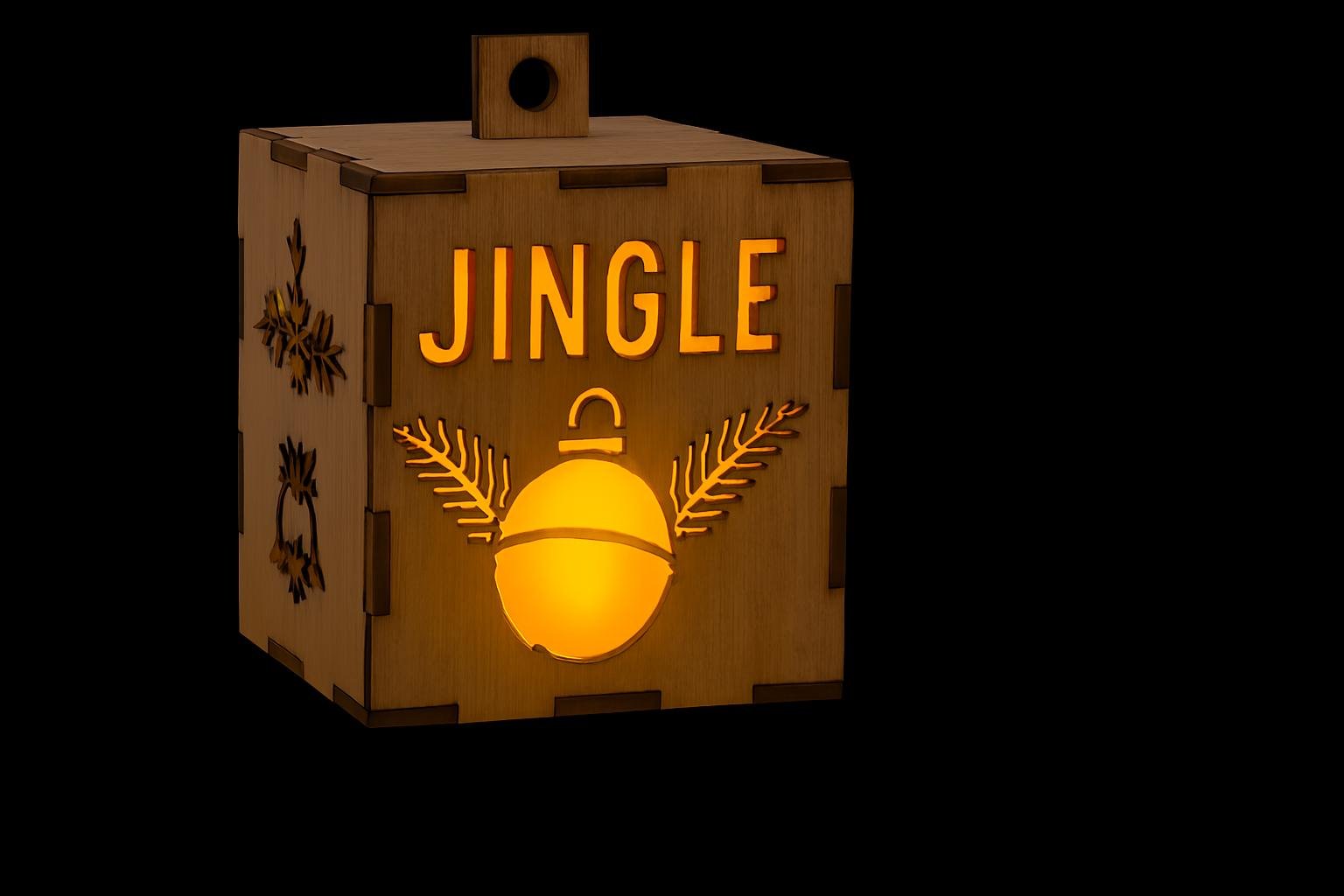 Tiny Christmas Lightbox SVG Template | 2.86" Mini Holiday Shadow Box | Laser Cut Digital File | Instant Download - Image 6