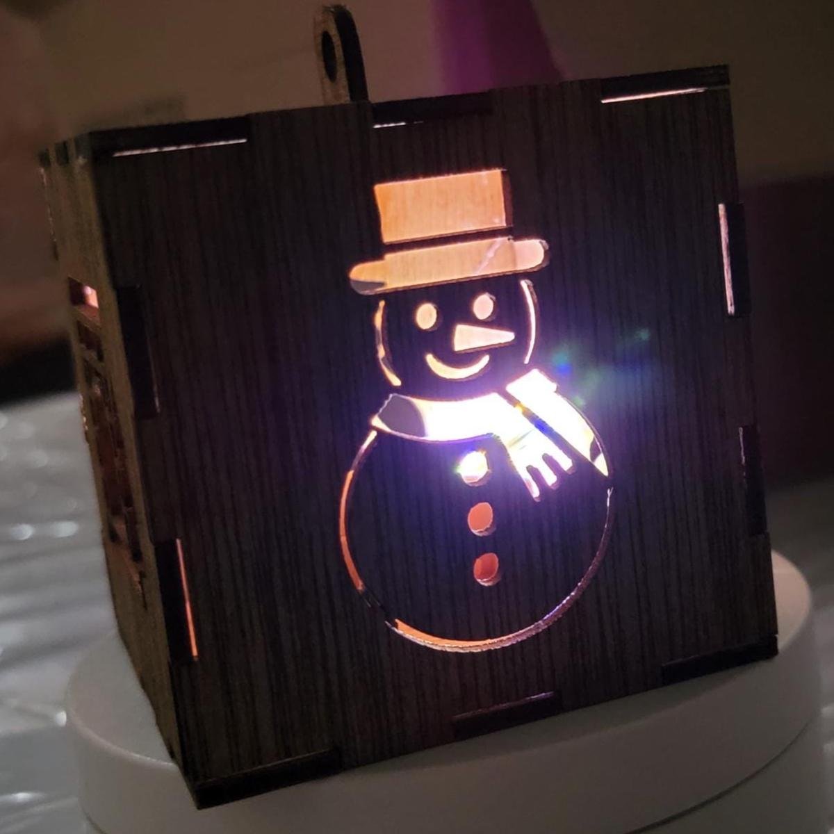 Tiny Christmas Lightbox SVG Template | 2.86" Mini Holiday Shadow Box | Laser Cut Digital File | Instant Download - Image 4
